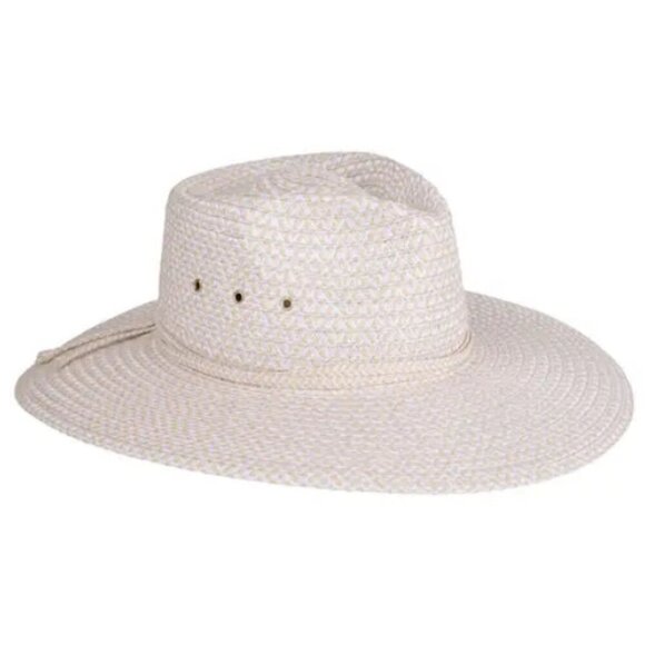 ?ERIC JAVITS? Sunshade Squishee Packable Straw Fedora Hat ~ OS Cream NWOT main image 13